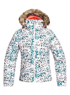 Roxy Roxy Dziewczęca kurtka narciarska Jet Ski  kurtka śnieżna dla dziewczynek 8-16 biały jasny biały Izi M ERGTJ03104 - Kurtki i płaszcze dla dziewczynek - miniaturka - grafika 1
