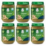 Dania dla dzieci - Gerber Organic Obiadek zielone warzywa z indykiem dla niemowląt po 6 miesiącu Zestaw 6 x 190 g Bio - miniaturka - grafika 1