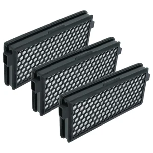 vhbw 3x Filtry do odkurzacza kompatybilne z odkurzaczem Miele Complete C3 Black Diamond EcoLine - Filtr z węglem aktywnym HEPA Czarny Biały Czarno ... - Filtry do odkurzaczy - miniaturka - grafika 1