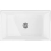 Zlewozmywaki - Zlewozmywak jednokomorowy ISVEA Ravenna 30 10RV81076 Biały połysk 46x76.2 - miniaturka - grafika 1