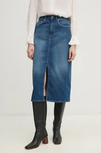 Pepe Jeans spódnica jeansowa MIDI SKIRT HW kolor niebieski midi ołówkowa PL901186IA0 - Spódnice - miniaturka - grafika 1