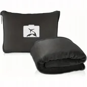 Poduszki dekoracyjne - Koc Podróżny Do Samolotu Do Samochodu 2W1 Poduszka Ciepła Narzuta Puszysty - miniaturka - grafika 1