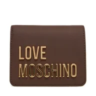 Portfele - Mały Portfel Damski LOVE MOSCHINO JC5612PP1NKD0301 Brązowy - miniaturka - grafika 1