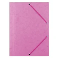 Teczki i skoroszyty - Donau Teczka z gumką preszpan, A4, 390gsm, 3-skrz., różowa 8643080-30PL - miniaturka - grafika 1