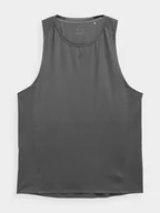 Koszulki męskie - 4F, Tank top treningowy szybkoschnący męski, 4FSS23TFTSM162-22S, Antracyt, rozmiar L - miniaturka - grafika 1