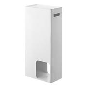 Stojaki i wieszaki na papier toaletowy - Biały pojemnik na papier toaletowy YAMAZAKI Rin Stocker - miniaturka - grafika 1