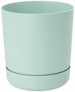 Doniczka SATINA z podstawką 15 pudrowa mięta - Donice - miniaturka - grafika 1