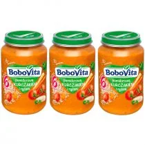 BoboVita Pomidorowa z kurczakiem i ryżem po 6 miesiącu Zestaw 3 x 190 g - Dania dla dzieci - miniaturka - grafika 1