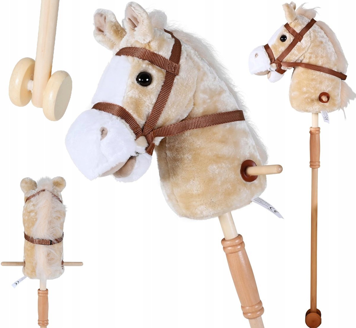 Koń Konik Skoczek Hobby Horse Na Kiju Kijku Brązowy Horsing Dla Dzieci