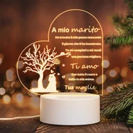 Lampy stojące - HooJtny Lampka LED dla Męża Biała - miniaturka - grafika 1