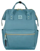 Plecaki - Jednokomorowy, niebieski plecak damski z poliestru idealny na bagaż podręczny - Peterson - miniaturka - grafika 1