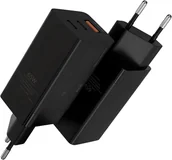 Ładowarki do telefonów - ŁADOWARKA USB C 65W FAST CHARGE USB-A SHUMEIFANG CZARNA 3W1 QC SAMSUNG - miniaturka - grafika 1