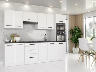 Kuchnia Nowoczesna Marra Modułowa Słupek 2.6m Biały San Sebastian Szary Mat - Meble kuchenne - miniaturka - grafika 1