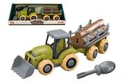 Samochody i pojazdy dla dzieci - Mini farma traktor z przyczepą do skręcania - Artyk - miniaturka - grafika 1