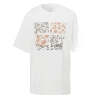 Koszulki i topy damskie - Reebok Damska koszulka z grafiką, biały, XXS - grafika 1