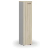 Szafy biurowe - Szafa biurowa wąska PRIMO GRAY, 1781 x 400 x 420 mm, szary/dąb naturalny - miniaturka - grafika 1