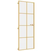 Drzwi wewnętrzne - Drzwi wewnętrzne, złote, 76x201,5 cm, szkło i aluminium 8721012136908 - miniaturka - grafika 1