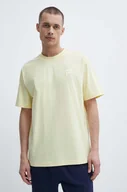Koszulki męskie - Fila t-shirt bawełniany Loum męski kolor żółty gładki FAM0676 - miniaturka - grafika 1