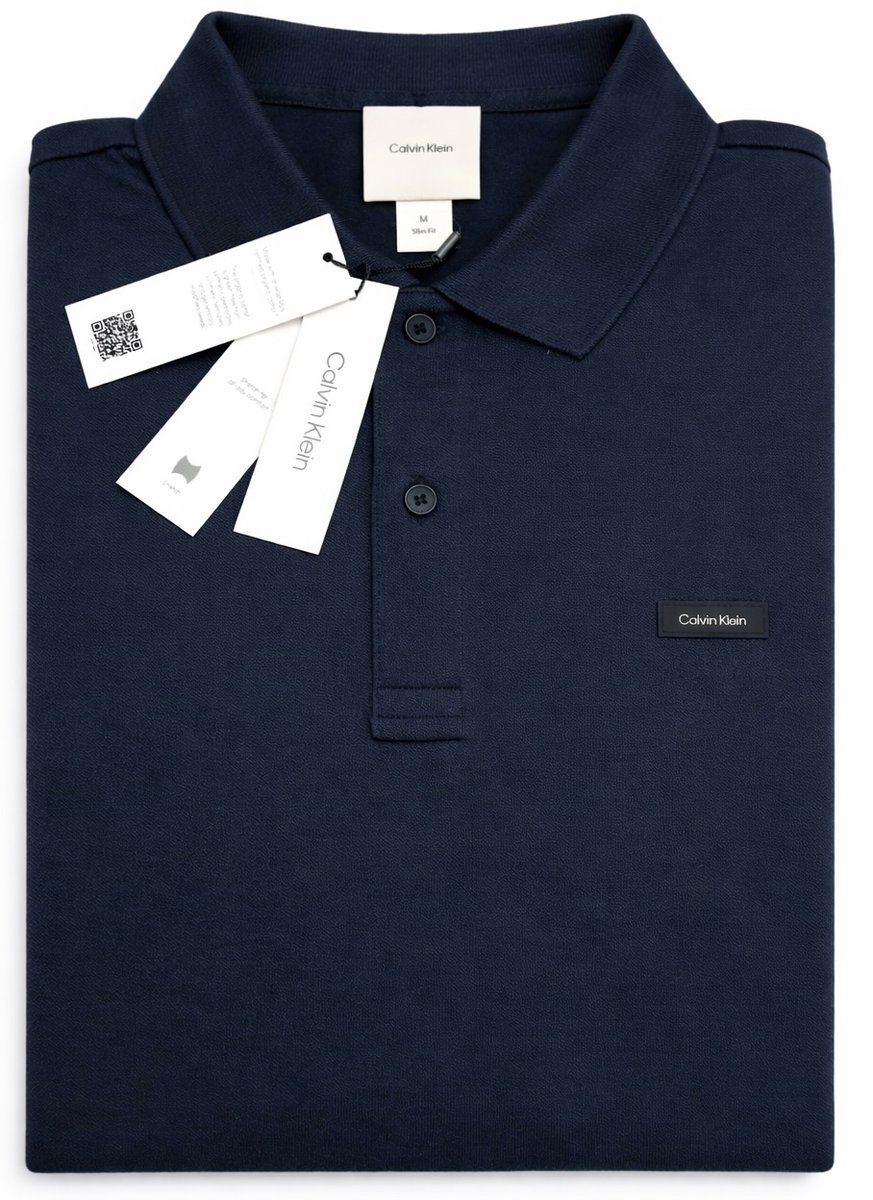 CALVIN KLEIN GRANATOWE POLO MĘSKIE KOSZULKA POLO / XXL