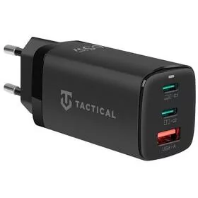 Tactical Ładowarka sieciowa FlashBang, 2x USB-C, 1x USB, GaN, 65 W Czarna - Ładowarki do telefonów - miniaturka - grafika 1