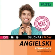 Książki do nauki języka angielskiego - Pons Słuchaj i mów Konwersacje Kurs angielskiego A2 z nagraniami Książka + CD praca zbiorowa - miniaturka - grafika 1