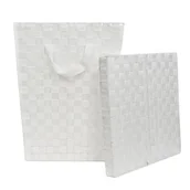 Kosze na bieliznę - Kosz na pranie Modena biały - miniaturka - grafika 1