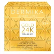 Kremy do twarzy - Dermika Gold 24K Total Benefit Stymulator młodości 55+ Luksusowy Krem na dzień/noc 50ml - miniaturka - grafika 1