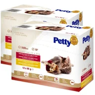 Mokra karma dla kotów - PETTY Saszetki karma mokra dla KOTA mix smaków 24x85g - miniaturka - grafika 1
