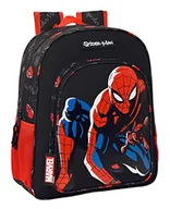 Plecaki szkolne i tornistry - Safta SPIDERMAN Hero plecak szkolny dla dzieci, plecak dziecięcy, dostosowany do wózka, idealny dla dzieci w wieku 5-14 lat, wygodny i wszechstronny, jakość i wytrzymałość, 32x12x38 cm, kolor czarny, czarny, Estándar, Casual - miniaturka - grafika 1