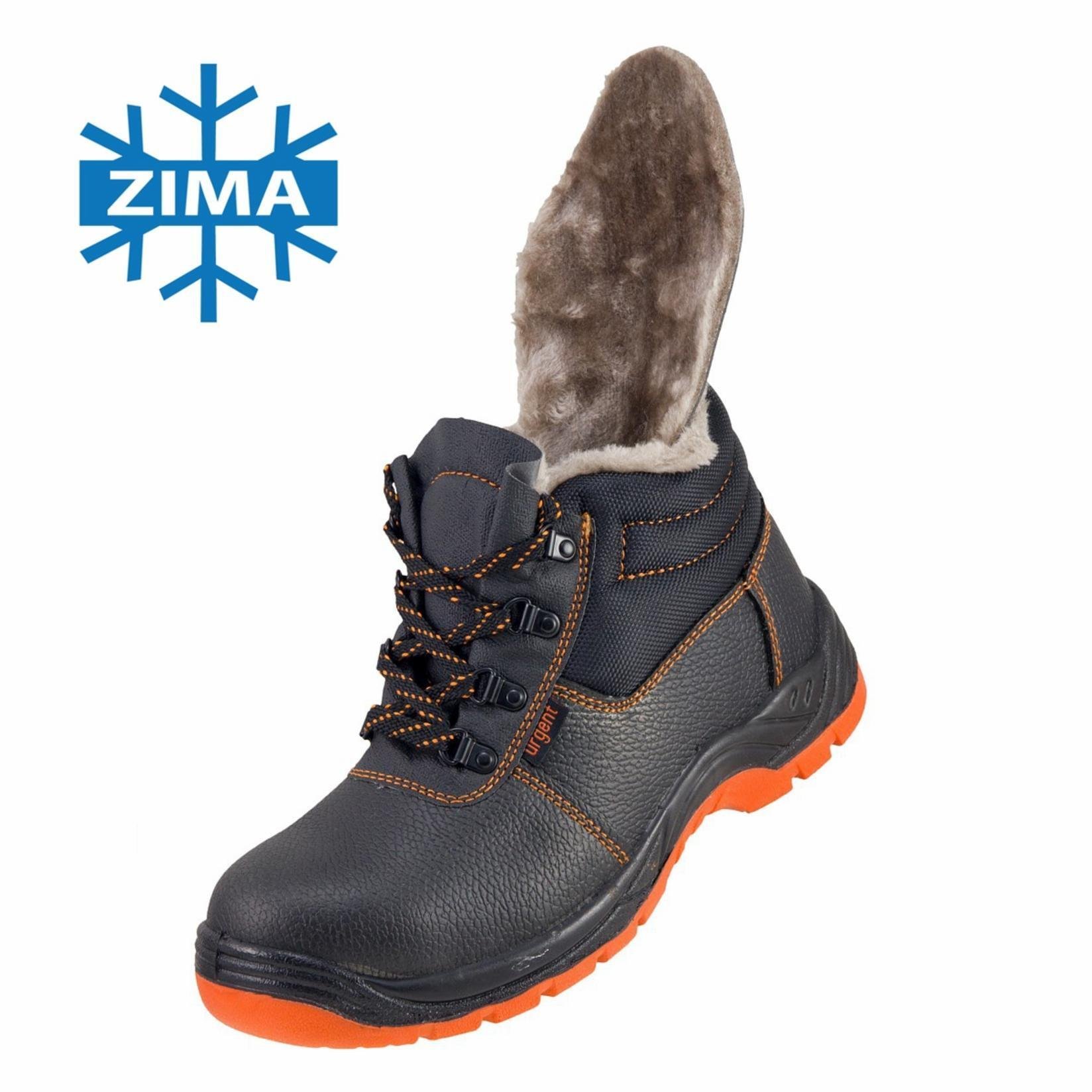 Trzewiki ZIMA skóra bezpieczne ocieplane metalowy podnosek antyelektrostatyczne absorpcja energii w pięcie wkładka antyprzebiciowa podeszwa PU/PU warsztat magazyn kierowca logistyka URG-106S3 42
