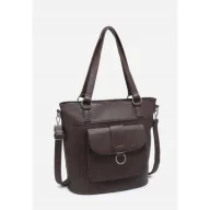 Torebki damskie - Torebka Damska LUIGISANTO Torba Brązowa Shopper Skóra Ekologiczna - miniaturka - grafika 1