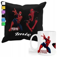 Gadżety dla niej i dla niego - ZESTAW KUBEK + PODUSZKA Z POSZEWKĄ- PREZENT DLA FANA SPIDERMAN + IMIĘ - miniaturka - grafika 1
