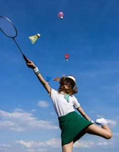Lotki do badmintona kolorowe AVENTO x5 - Badminton - miniaturka - grafika 5