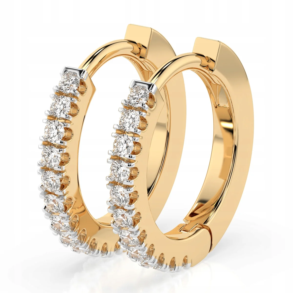 KOLCZYKI SREBRNE SREBRO 925 Z DIAMENTAMI BRYLANTAMI 0,22 CT LAB ESSYA