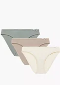 Majtki damskie - FIGI ATLANTIC 3CLP-001 JZ25 BEZ/BEZM/ZIEJ (kolor beż- beż melange- zielony jasny, rozmiar M) - miniaturka - grafika 1