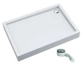Brodziki prysznicowe - SCHEDPOL SCHEDLINE COLLECTION Brodzik prostokątny zintegrowany FAVORY PLUS SMOOTH WHITE 90x120x16 z systemem STABILSOUND PLUS 3ST.F1P-90120 GRATIS SYFON 90 MM- - miniaturka - grafika 1