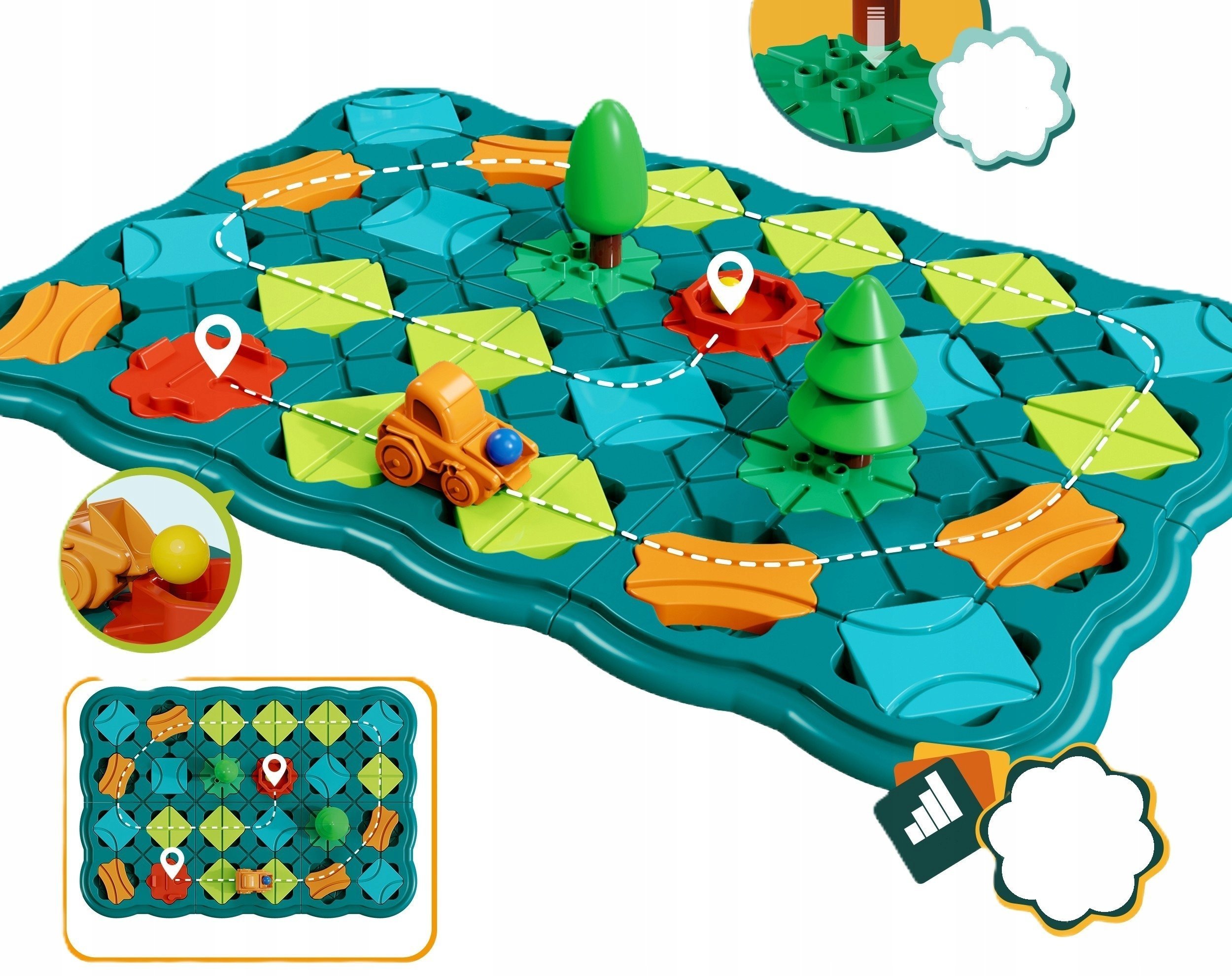 Gra logiczna labirynt drogowy IQ