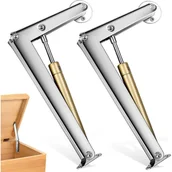 Zawiasy, okucia i inne akcesoria - Zawias sprężynowy z funkcją tłumienia - Zawias podporowy - Pasuje do szafek uchylnych i wiszących (2 sztuki 200N) - miniaturka - grafika 1