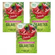 Galaretki - Delecta Galaretka smak malina, jeżyna i żurawina zestaw 3 x 50 g - miniaturka - grafika 1