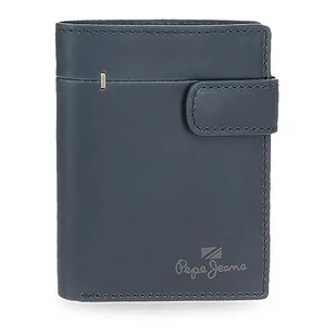 Pepe Jeans Staple pionowy portfel z zamknięciem na zatrzask, niebieski, 8,5 x 10,5 x 1 cm skóra, niebieski, rozmiar uniwersalny, niebieski, Einheitsgröße, Pionowy portfel z zapięciem na zatrzask - Portfele - miniaturka - grafika 1