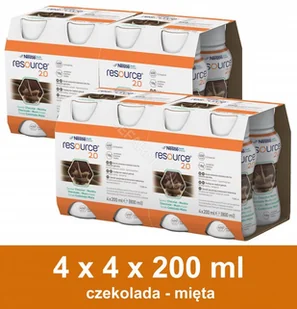 Resource 2.0 czekolada - mięta w dwupaku (2x) 4 x 200 ml - Żywienie medyczne - miniaturka - grafika 3