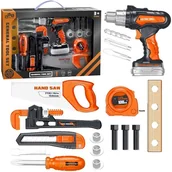 Zabawy w naśladowanie dorosłych - Zestaw narzędzi z wiertarką 17el - miniaturka - grafika 1