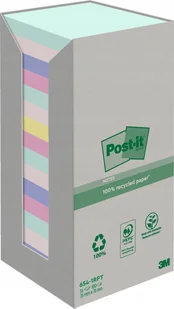 Post-It 3M Ekologiczne karteczki samoprzylepne Post-it®, NATURE, pastelowe, 76x76mm, 12x100 kart. - Etykiety samoprzylepne i bloki etykiet - miniaturka - grafika 1