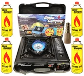 Kuchnia turystyczne i akcesoria - Kuchenka Turystyczna Gazowa Polowa na Gaz +walizka - miniaturka - grafika 1