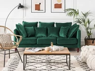 Sofy i kanapy - Beliani Sofa trzyosobowa tapicerowana zielona FENSTAD - miniaturka - grafika 1