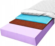 Materace - H3 H4 Materac piankowy masujący 90x200 7 strefowa HR kokos 15 cm pianka - miniaturka - grafika 1