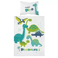 Pościel dla dzieci - Pościel niemowlęca, dinuś, 90 x 120 cm, szara - miniaturka - grafika 1