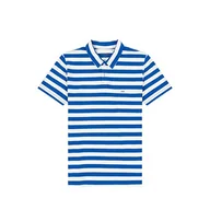 Koszulki męskie - Wrangler Męska koszulka polo w paski, niebieska, L, Wrangler Blue, L - miniaturka - grafika 1