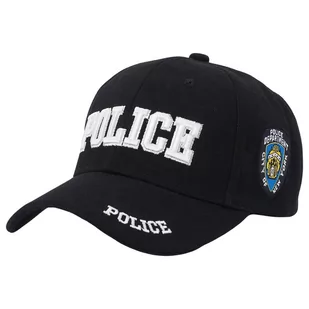 Czapka z daszkiem POLICE czarna męska dżokejka - Czapki męskie - miniaturka - grafika 1