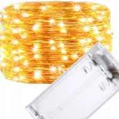 Girlandy - Lampki Led Drucik Do Dekoracji Girlanda Na Baterie Barwa Ciepła 20 Led - miniaturka - grafika 1